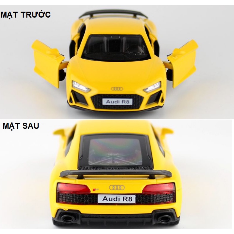 Xe ô tô Audi R8 mô hình tỉ lệ 1:36 bằng kim loại xe đồ chơi trẻ em