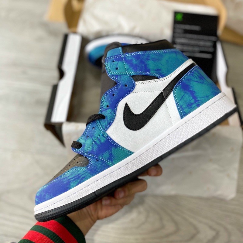 [m.sneaker] giày thể thao jd 1 xanh loang cao cổ nam nữ | BigBuy360 - bigbuy360.vn