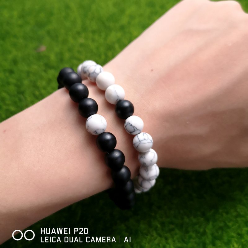 2 Vòng Tay Chuỗi Hạt Đá Tự Nhiên Cho Cặp Đôi