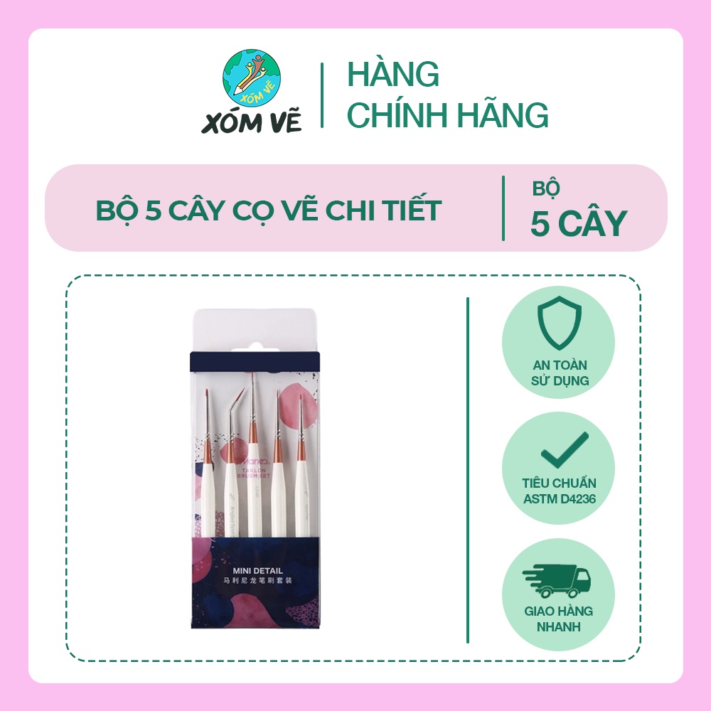 [XÓM VẼ] Bộ cọ vẽ chi tiết, cọ vẽ tỉa nét siêu nhỏ Maries