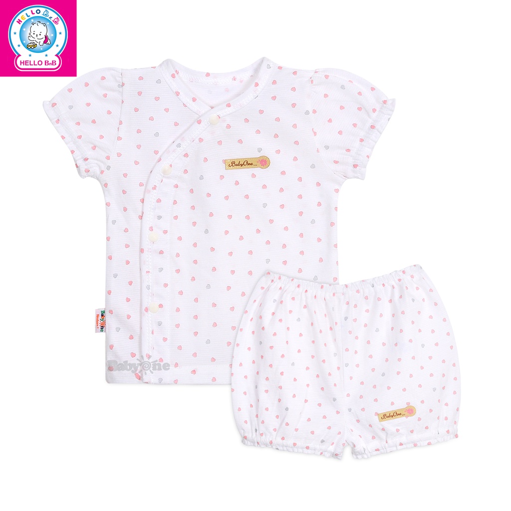 BỘ NGẮN BÉ GÁI TAY DÚN BN1465 (HỌA TIẾT NGẪU NHIÊN) - HELLO B&amp;B