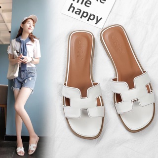 (ORDER) Dép chữ H da trơn PU (35-43)