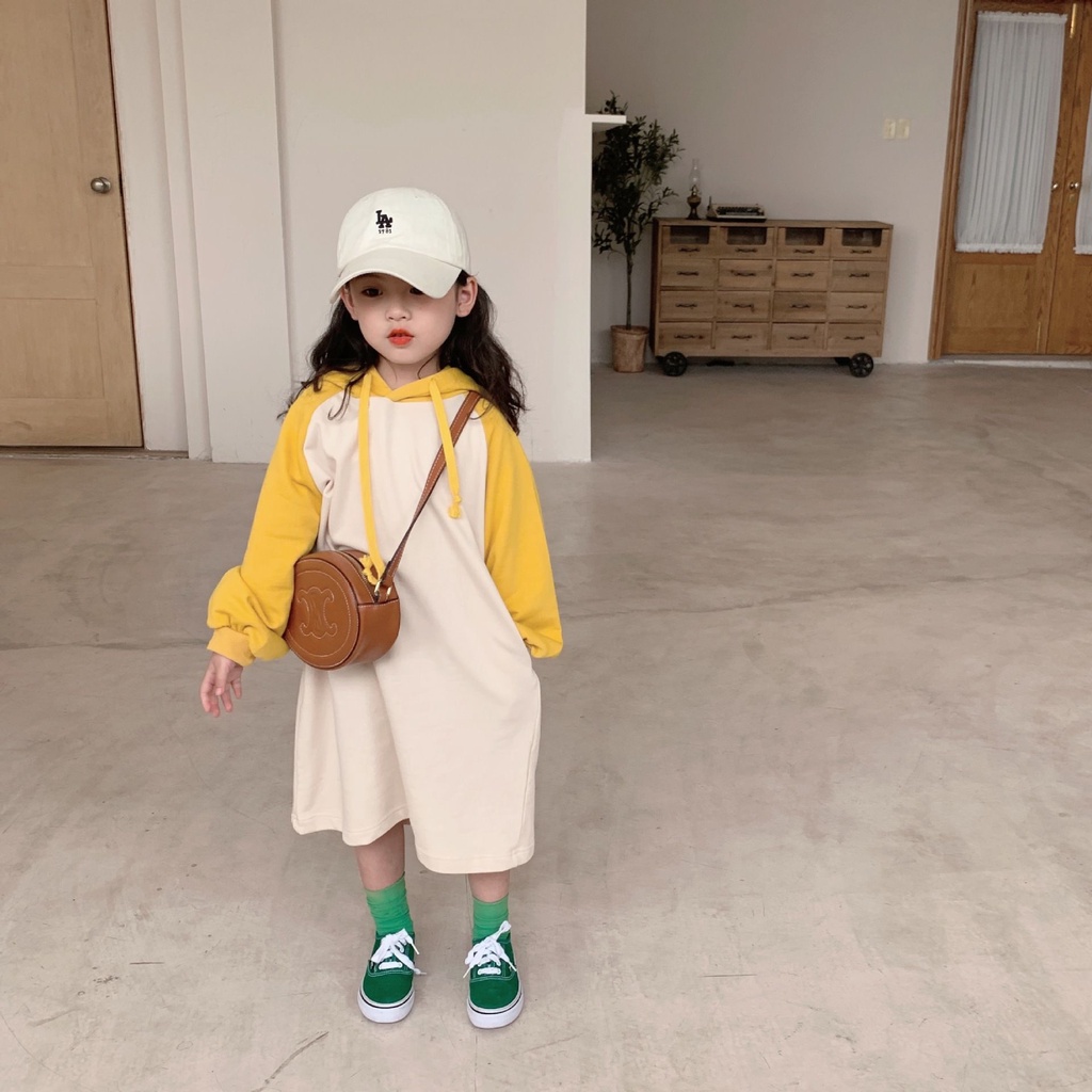 Áo Sweater Cotton Màu Tương Phản Tay Dài Thời Trang Xuân Thu Cho Nữ