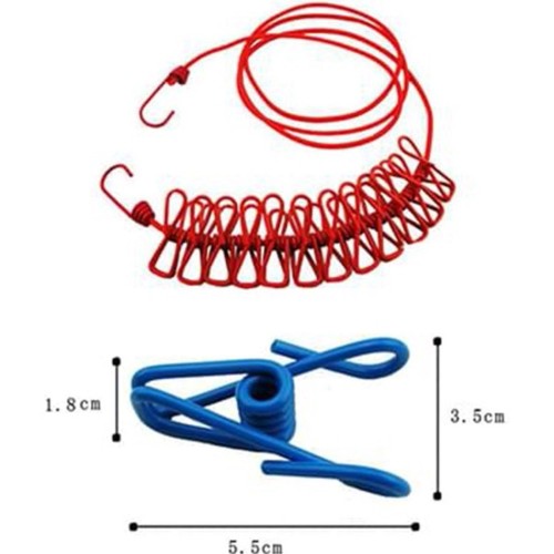 Dây phơi quần áo thông minh chiều dài 1,8m có 12 kẹp liền dây