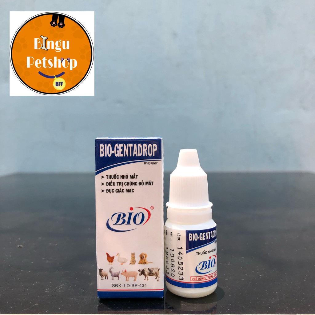 [Mã PET50K giảm Giảm 10% - Tối đa 50K đơn từ 250K] Nhỏ mắt cho chó mèo Bio Genta drop