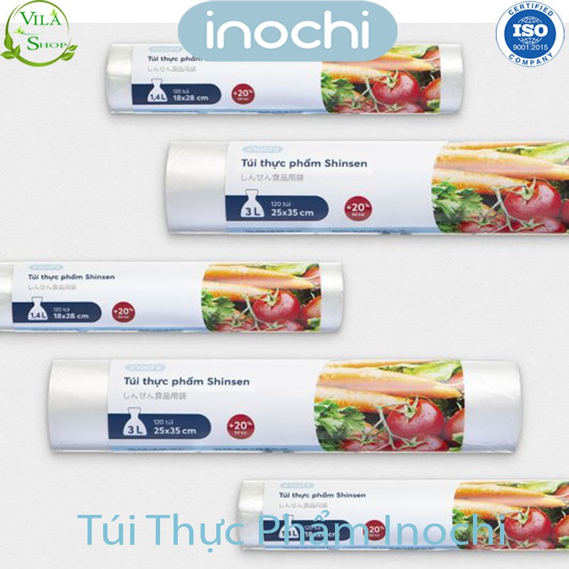 Túi Đựng Thực Phẩm, Túi Thực Phẩm Tự Hủy Shinsen 1.4L  - 3.0L Inochi, Được Sản Xuất Theo Tiêu Chuẩn Châu Âu