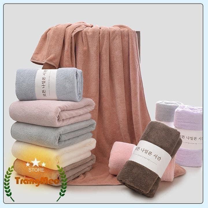 Khăn bông tắm xuất Hàn - khăn tắm xuất Hàn 70x140cm
