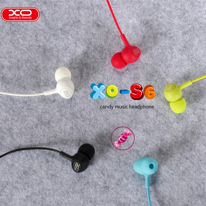 S6 Candy Earphone In-ear Cute Students Wired Stereo Music Fidelity Heavy Bass Soft YUE