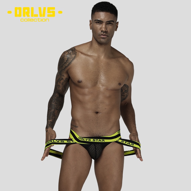 Quần Lót Nam Dạng Lưới Thoáng Khí Nhanh Khô ORLVS Gay Sissy Jockstrap Cho Nam ORLVS OR206