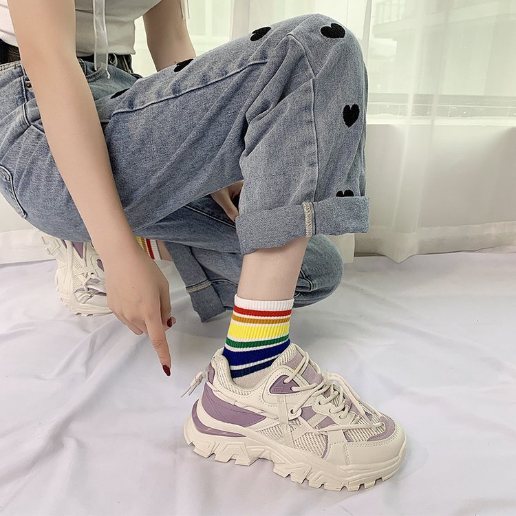 Giày sneaker nữ UT22 cao cấp - Giày thể thao nữ ulzzang độn đế dễ thương 2022