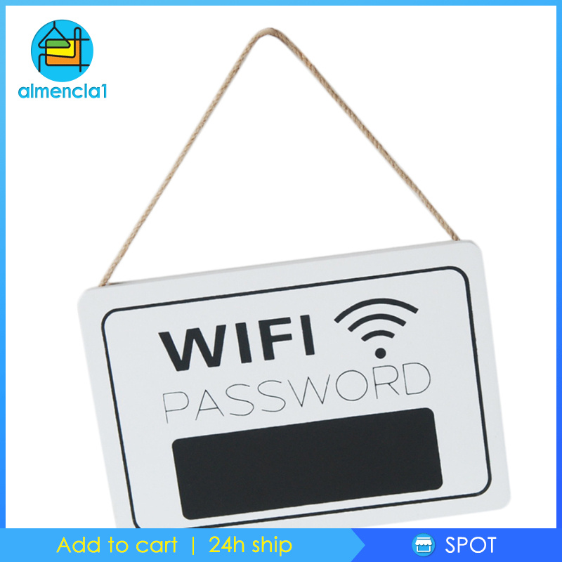 Bảng Đen Trắng Treo Cửa Có Mật Khẩu Wifi Almencla1