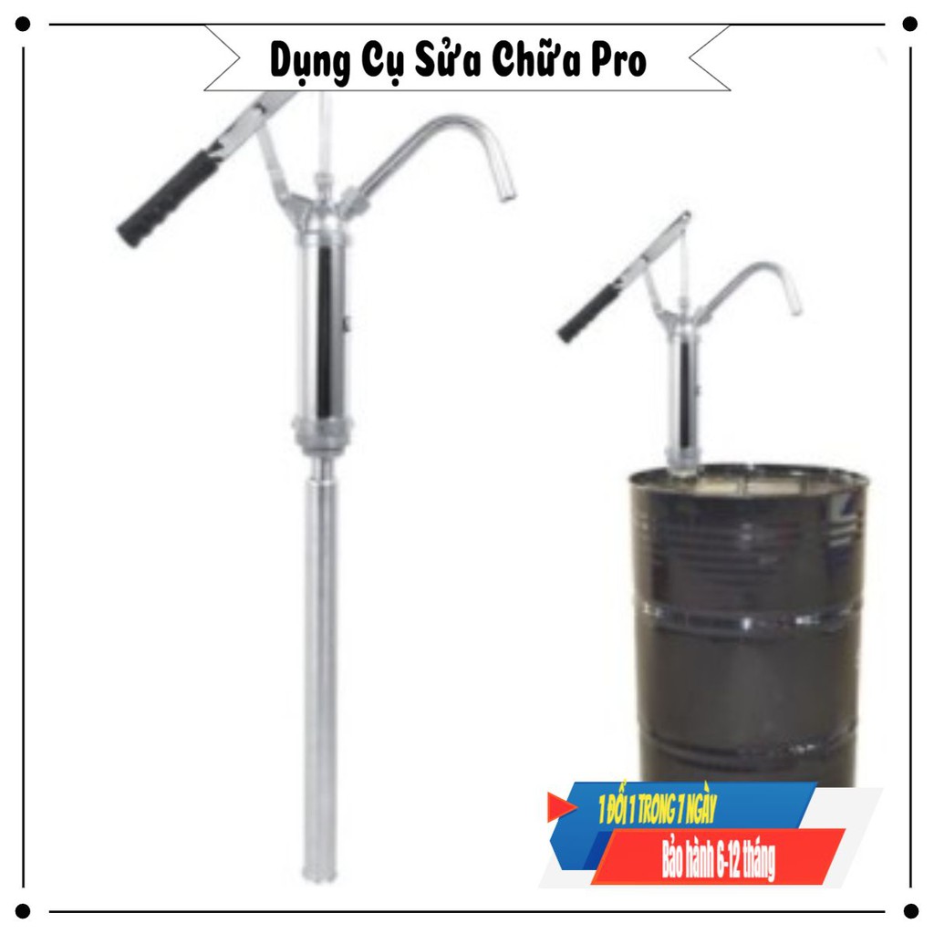 Bơm Tay Thùng Phuy Bằng Inox 💥FREESHIP💥Bơm Dầu Tay Inox - diezen - dầu hỏa - xăng - hóa chất - dầu động cơ