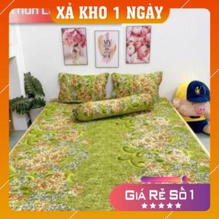 Bộ ga gối thun lạnh ( 1ga, 2 áo gối nằm, 1 áo gối ôm) (shopmh59)