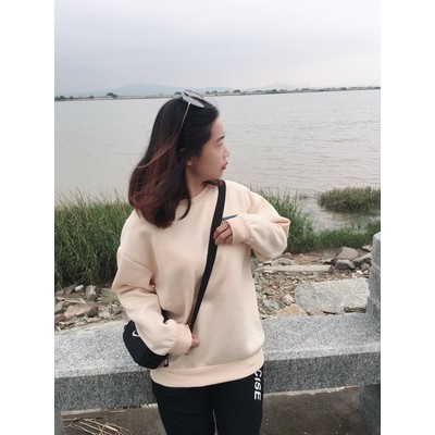 áo nỉ ulzzang áo nỉ nữ đẹp áo thu đông dày mịn form dáng rộng dài tay kiểu hàn quốc | BigBuy360 - bigbuy360.vn