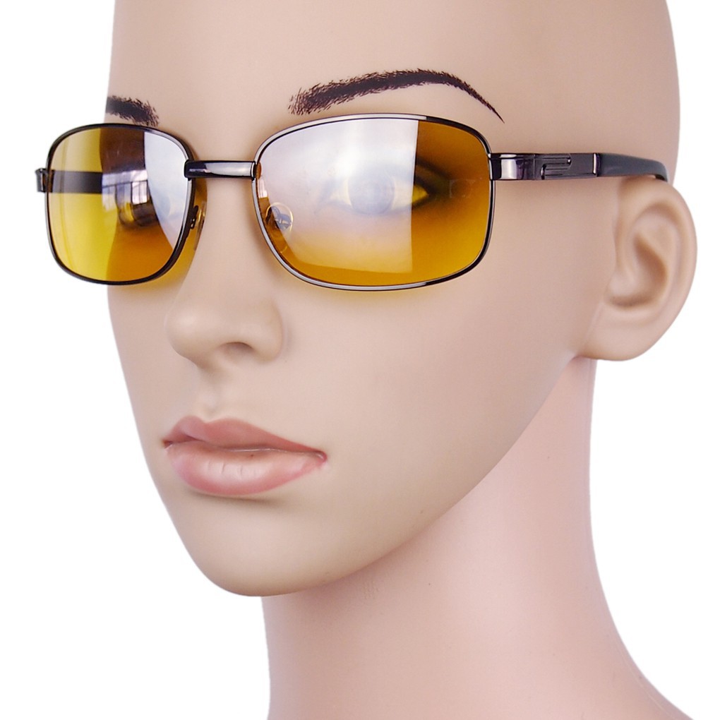 Đôi kính mát gọng vuông thời trang tiện dụng lái xe ban đêm