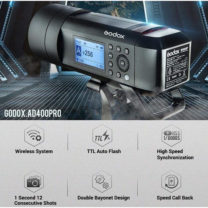 Đèn Flash Godox AD400 Pro TTL HSS 400Ws Tương Thích Nhiều Máy Ảnh Chống Nước Chống Bụi HL Studio