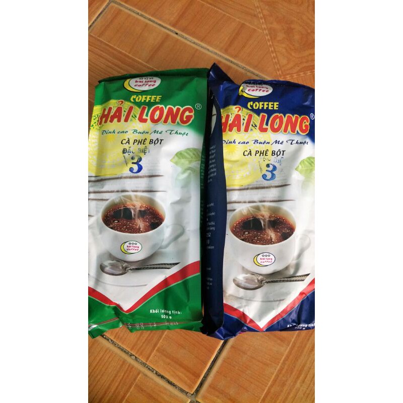 1kg Cà phê Hải Long bao bì màu xanh số 3 loại đặc biệt