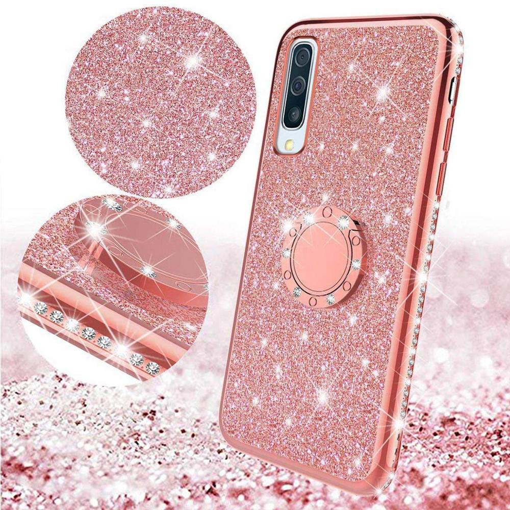 Samsung Galaxy A7 A6+ A6 A8 A8+ A9 2018 A7 A5 2017 A9S Luxury Diamond Rhinestone Glitter Holder Ring Soft Silicone Shockproof Case Cover thtupp11 case