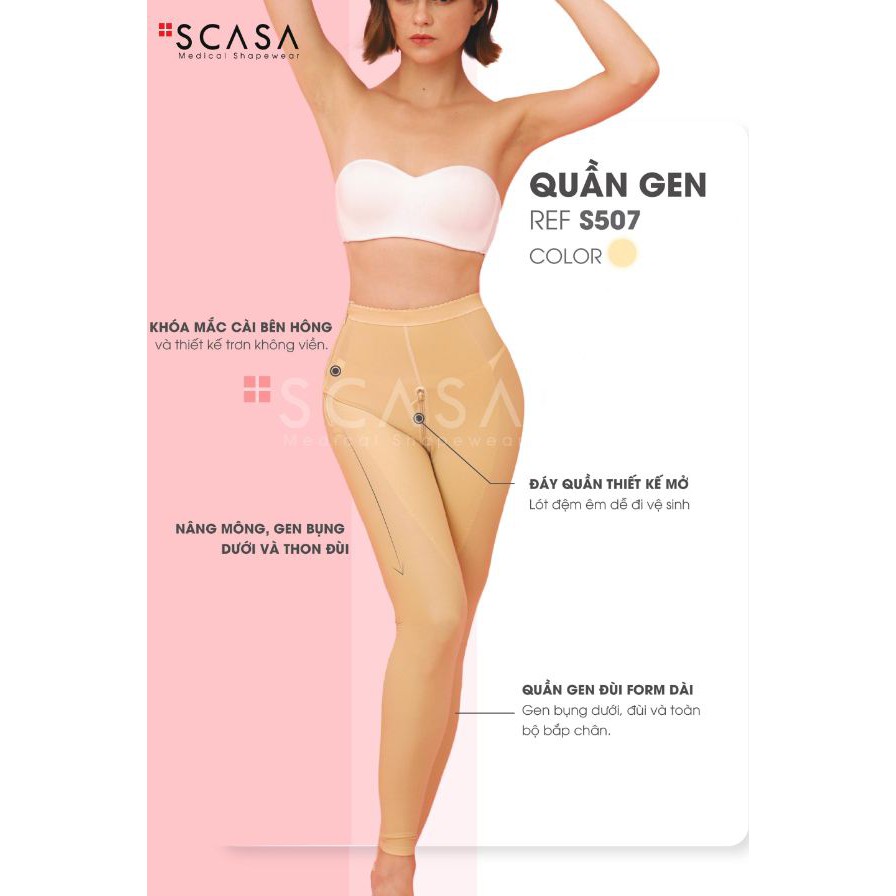 [Chính hãng] Quần gen đùi sau hút mỡ Scasa S507 | BigBuy360 - bigbuy360.vn