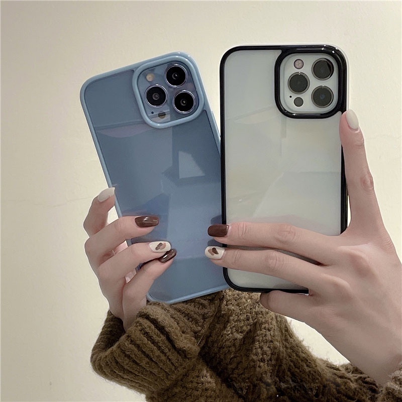 Ốp điện thoại màu trơn chống ố vàng cho compatible for iPhone 13 Pro Max/11 12 Pro Max/12 Mini/12 Pro/6/6S/7G/8G/7 8Plus/X/Xs/Xsmax/Xr