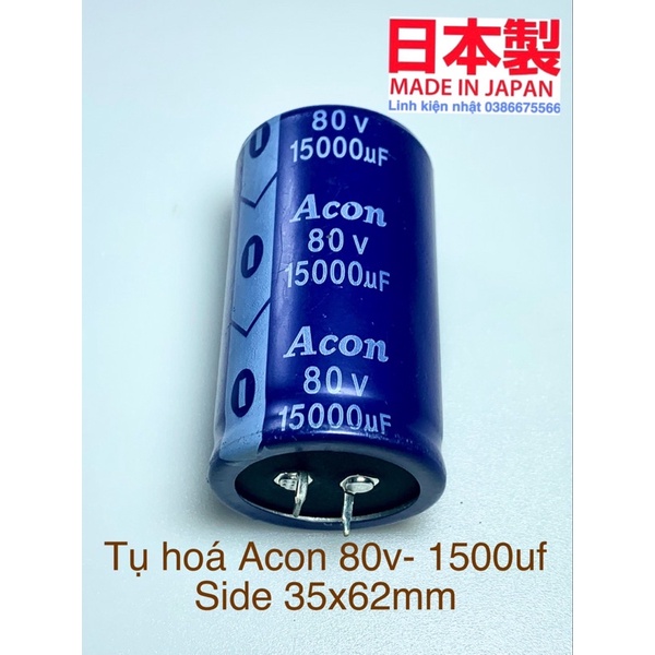 Tụ hoá ACon 80v-15.000uf side 35x62mm tụ có điện áp DC và điện dung lớn phù hơp thay thế cho những tụ nguồn bị lão hoá