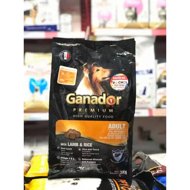 Thức Ăn Cho Chó Lớn Ganador Adult 400gr Hạt Khô Vị Cừu Và Gạo Lamb &amp; Rice