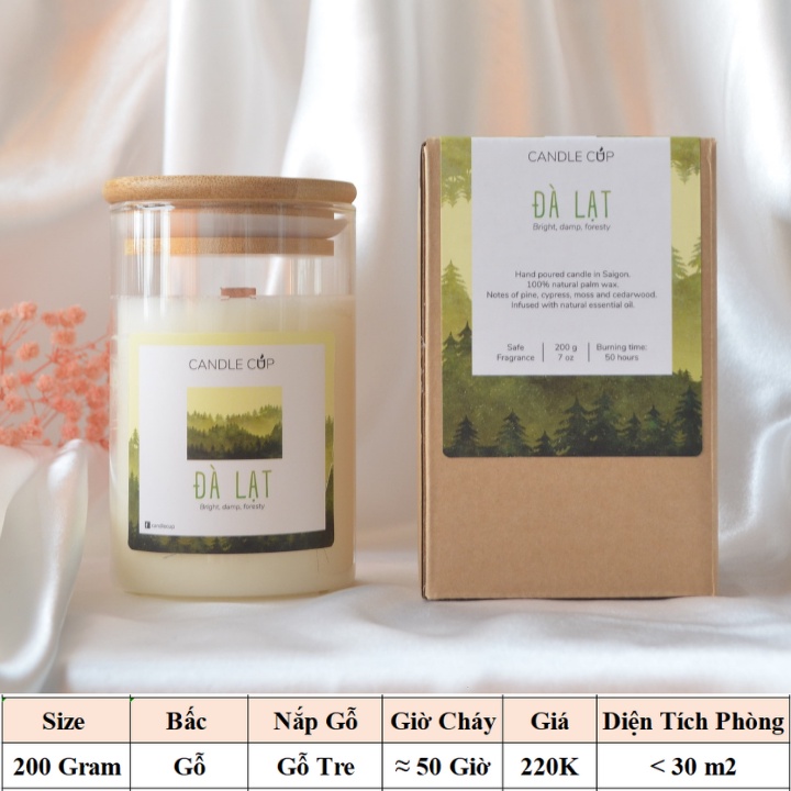 Nến Thơm AGAYA Candle Cup - Mùi ĐÀ LẠT