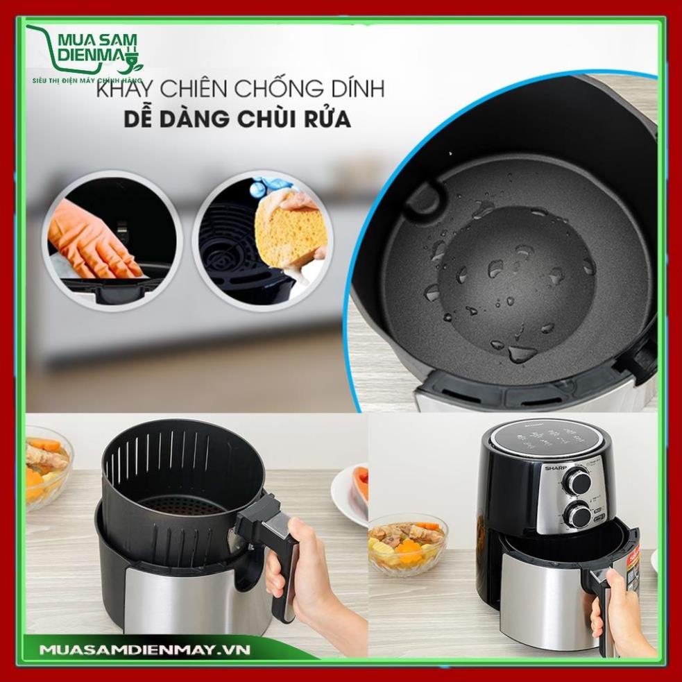 [Chính Hãng]Nồi chiên không dầu Inox nướng đa năng Sharp 4.2 5 7 lít KF-AF42MV-ST KF-AF70EV-ST KF-AF55EV-BK KF-AF50EV-ST