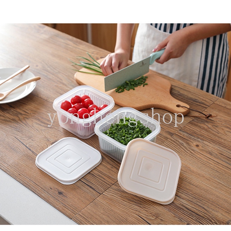 Hộp đựng rau củ quả có nắp đậy tiện lợi