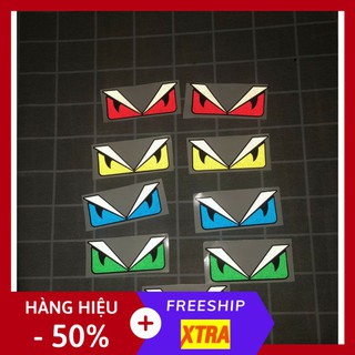 Tem đôi mắt Fendi phản quang_Hình in sắc nét, có phản quang trong bóng tối_Phụ kiện nón bảo hiểm cute shop