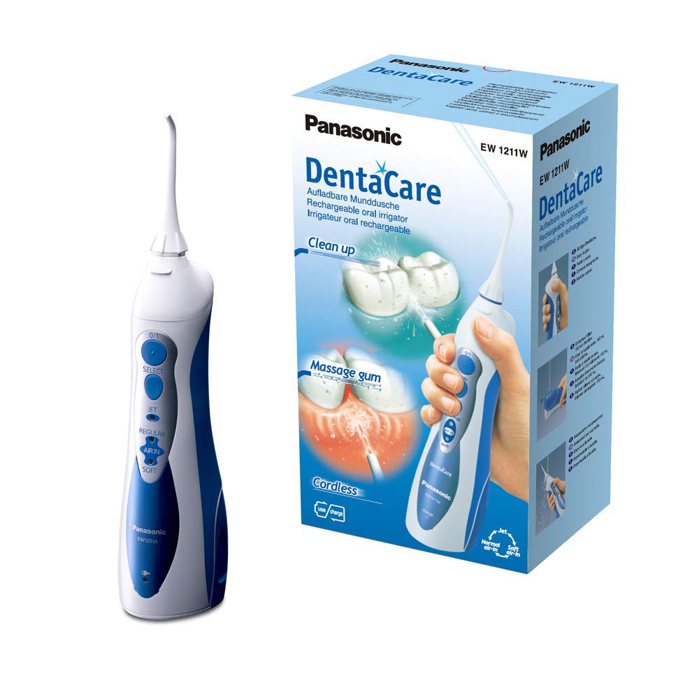 Máy tăm nước Panasonic EW1211 Đức vệ sinh răng miệng cầm tay dùng sạc pin - Gemizy Shop