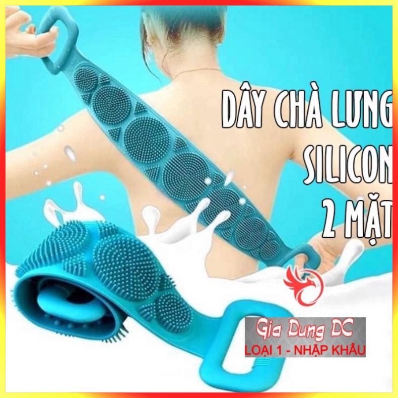 Dây Chà Cọ Lưng [ Bản Dài ] - Đai chà lưng Silicon 2 Mặt Gai Tẩy Tế Bào Chết