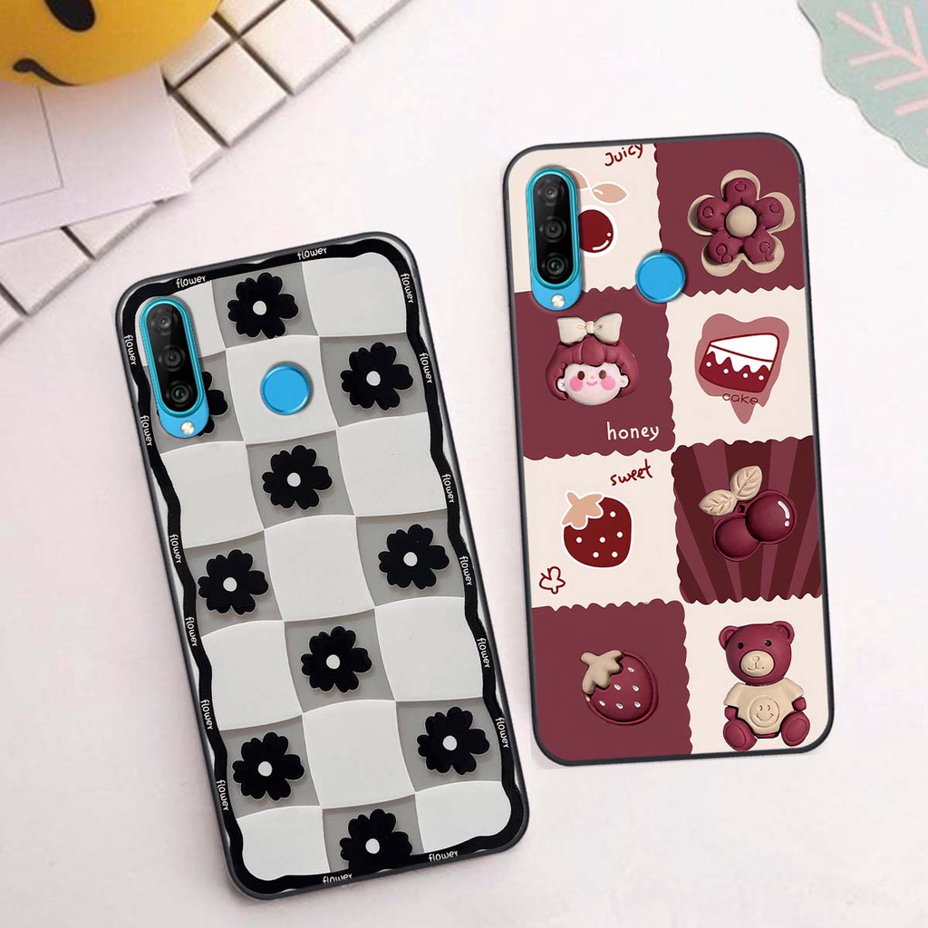 Ốp Huawei Nova 4e / P30 Lite in hình trái tim, caro kẹo ngọt đầy cá tính siêu đẹp siêu chất
