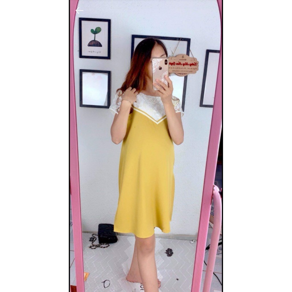 VÁY BẦU thanh lí chất lụa hàn châu mềm, mát, nhẹ nha các mẹ