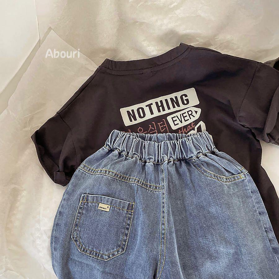 Áo Thun Tay Lỡ Hở Lưng In Chữ Dễ Phối Đồ Thời Trang Cho Bé Trai
