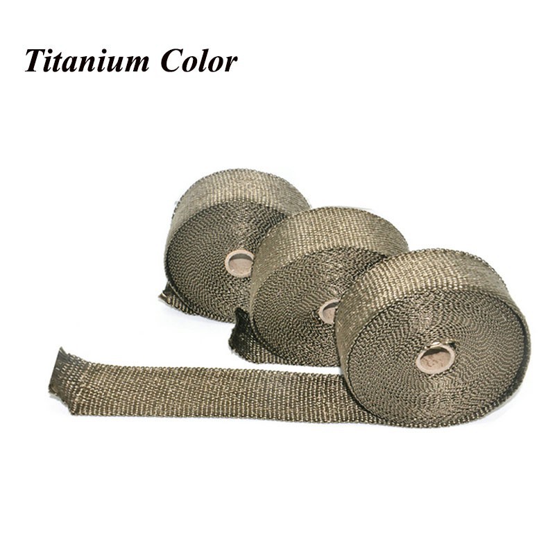 !Cuộn Băng Keo Titan Cách Nhiệt Cao Cấp Bọc Ống Pô 5m Màu Trắng Đen