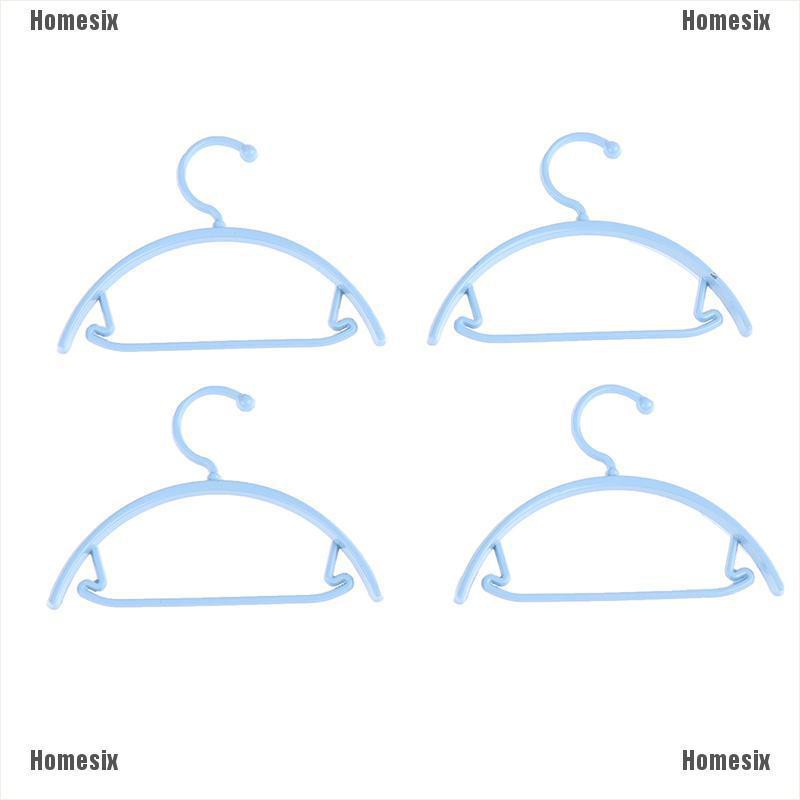 [HoMSI] 4Pcs Miniature Hangers Cute Dress Holder for Dollhouse Toys SUU