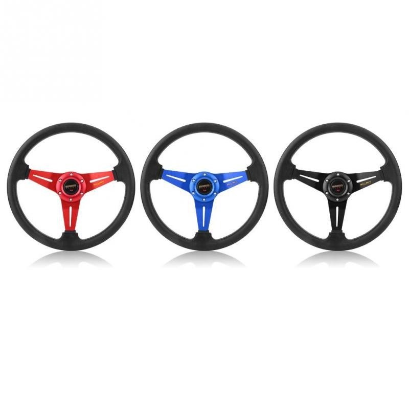 [ELE]Vô lăng xe đua 350mm 14inch king kim loại bọc da PU kèm bộ phụ kiện | BigBuy360 - bigbuy360.vn