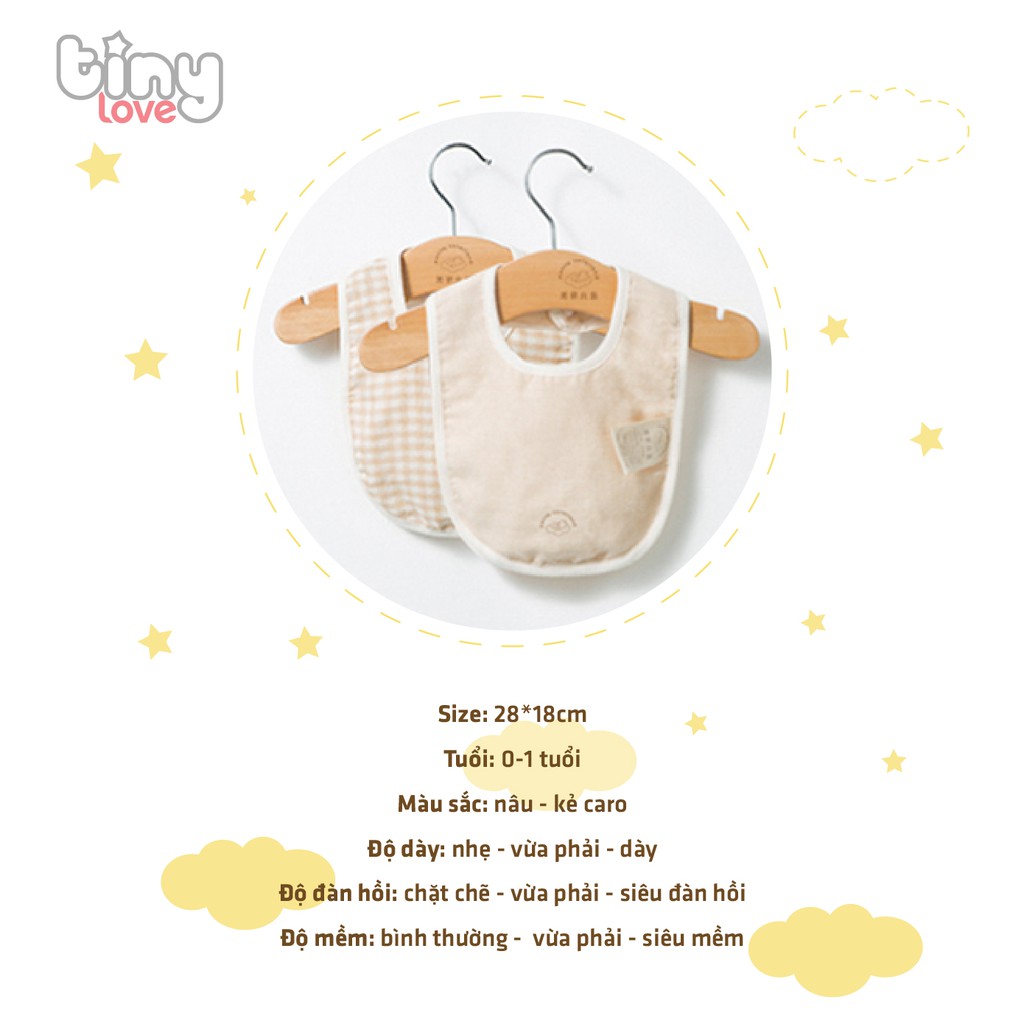 Yếm chữ U giữ ấm cổ 100% ORGANIC cotton Tinylove 2 lớp mềm mại siêu nhẹ, thấm hút mồ hôi YU4