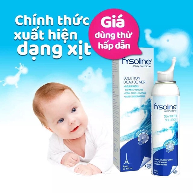 NƯỚC MUỐI SINH LÝ FYSOLINE DẠNG XỊT