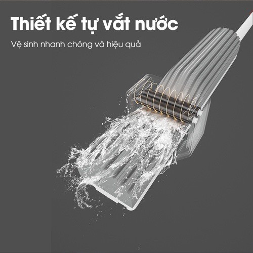 Cây lau nhà tự vắt thông minh đầu vắt xốp PVA cao cấp SAMONO SCM010 có thể xoay 360 độ lau sạch mọi góc- Hàng chính hãng