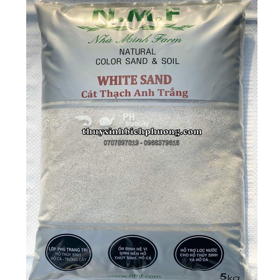 5KG CÁT THẠCH ANH TRẮNG - TRẢI NỀN ĐƯỜNG ĐI TRANG TRÍ BỂ CÁ HỒ THỦY SINH
