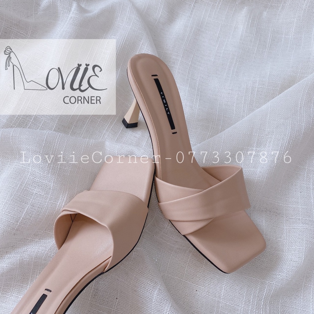 GUỐC NỮ LOVIIECORNER - DÉP CAO GÓT ĐẾ VUÔNG 5CM - GUỐC NỮ THỜI TRANG - DÉP NỮ 7 PHÂN - DÉP CAO GÓT NỮ D210545
