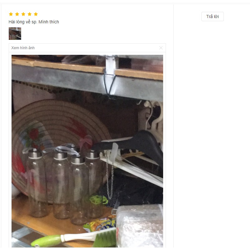 Bình Nước Thủy Tinh Có Dây Xách 500ml, 300ml-GTH SHOP9