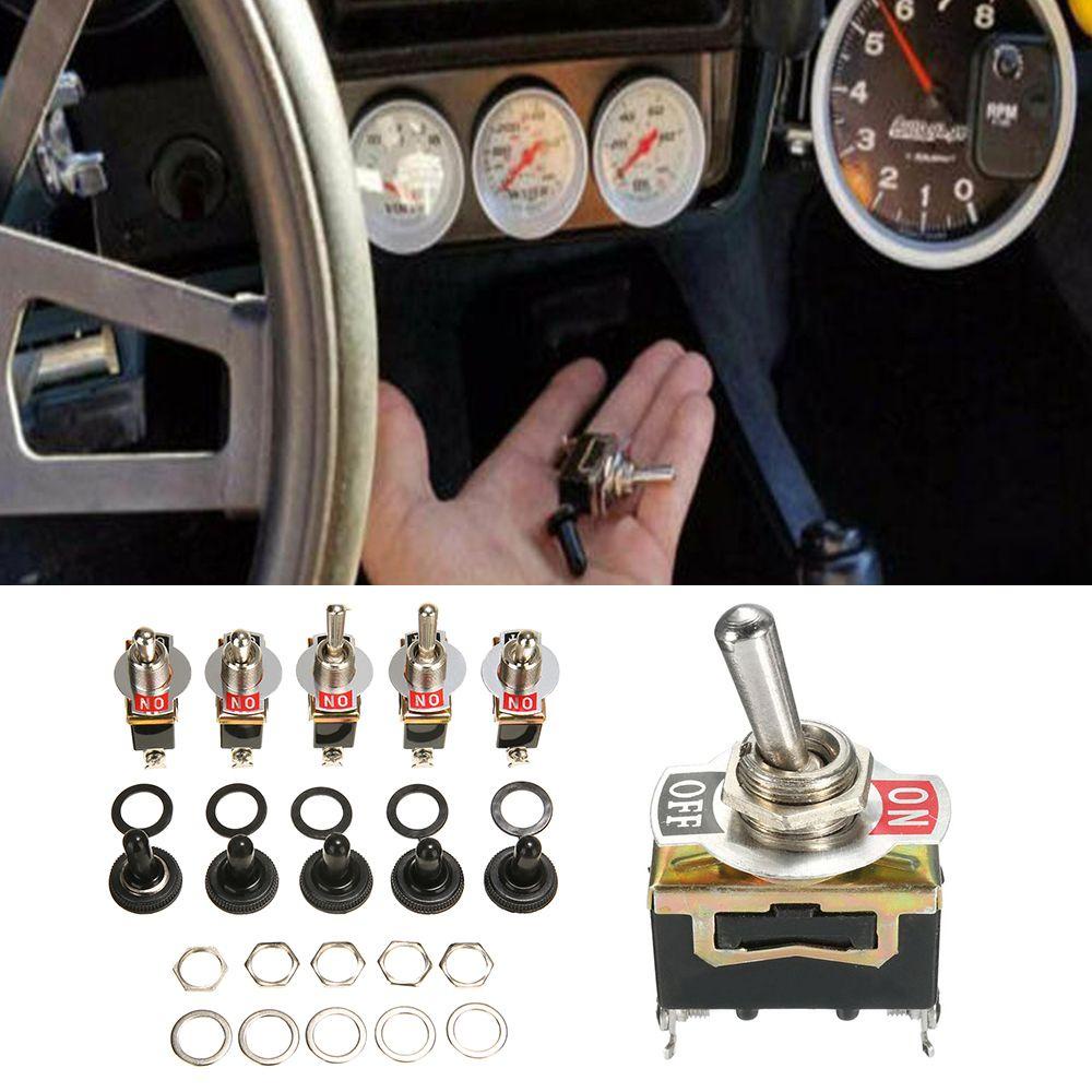 Set 5 Công Tắc Bật / Tắt Khởi Động Xe Hơi / Tàu Thuyền Hạng Nặng ON / OFF 15A 250V