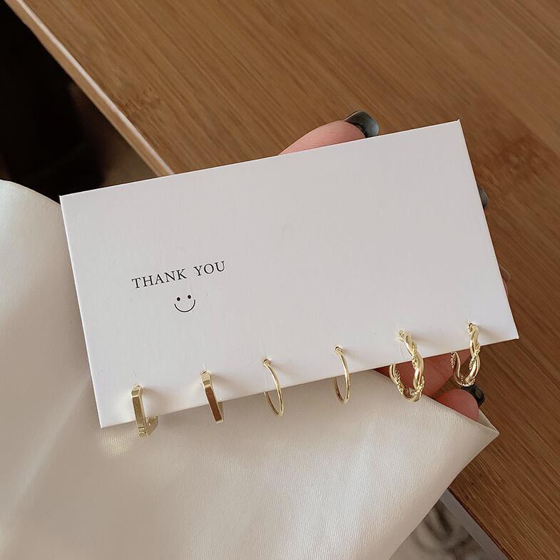 ✨✨Hoa tai kim loại hình tròn với kim xỏ bằng bạc 925 phong cách Hàn Quốc trẻ trung cho nữ