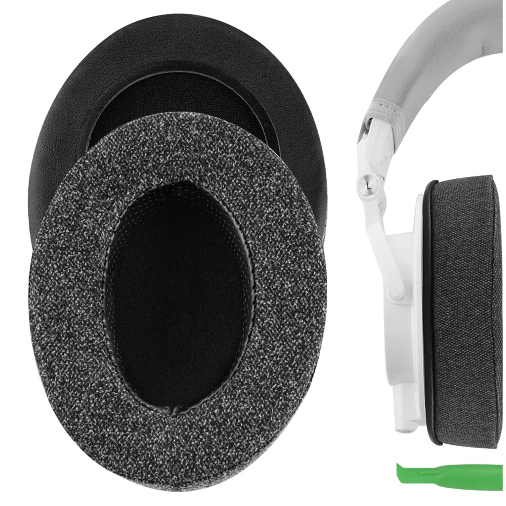 Miếng đệm tai thay thế vải lanh Geekria cho Audio Technica ATH-M50XBT, M50xBT2, M50X Tai nghe, Phụ t