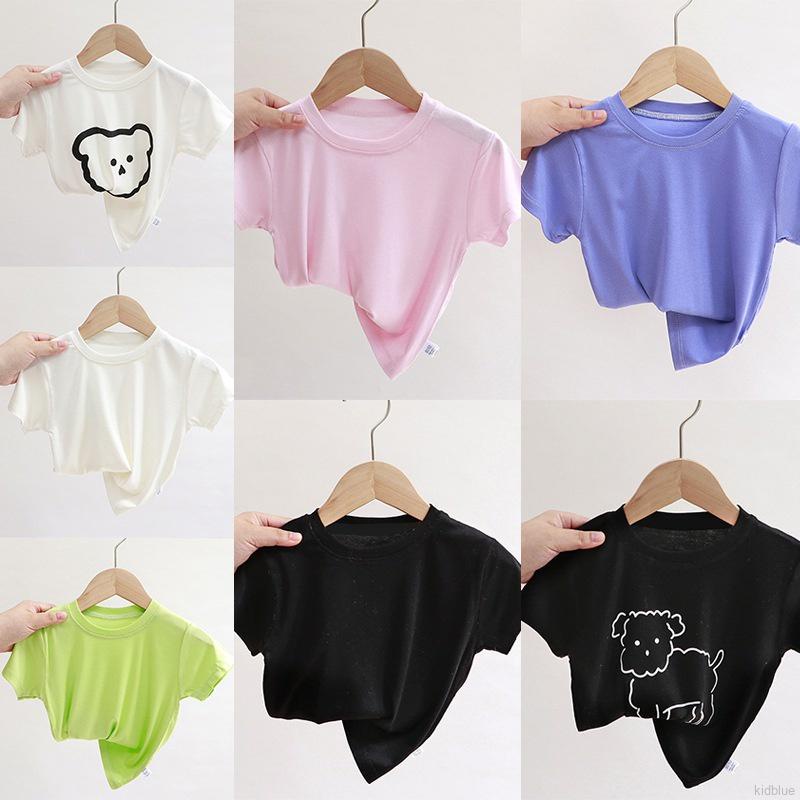 Áo Thun Ngắn Tay Thời Trang Mùa Hè Hàn Quốc Cho Bé