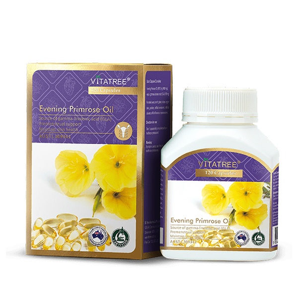 Viên Uống Điều Hòa Nội Tiết Tố Tinh Dầu Hoa Anh Thảo Vitatree Evening Primrose Oil Hộp 120 Viên Của Úc - Hàng Úc 2279
