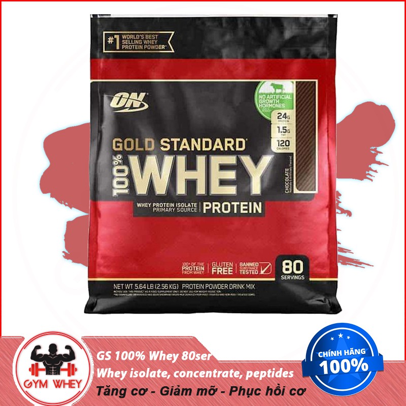 Sữa tăng cơ bắp ON Gold Stard 100% Whey 80 Lần Dùng - Authentic 100%